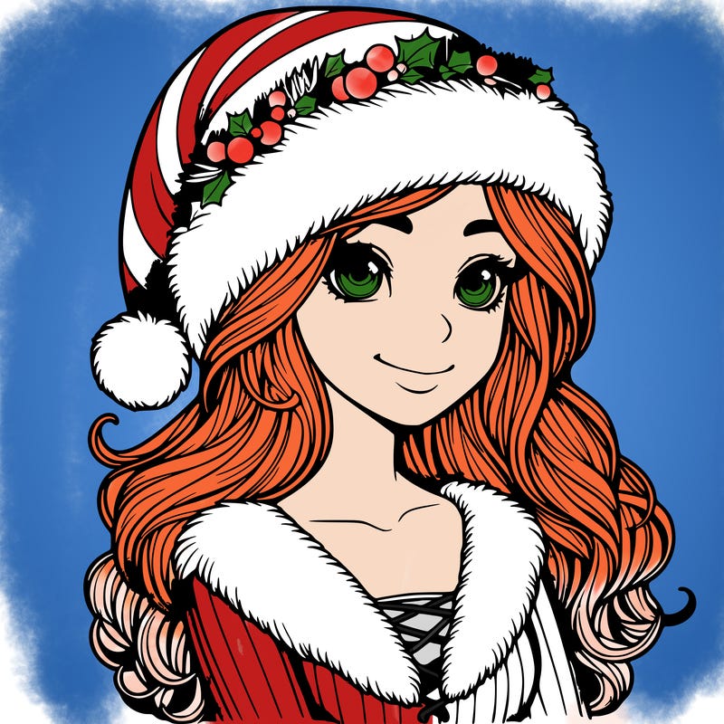 realistic christmas  girl