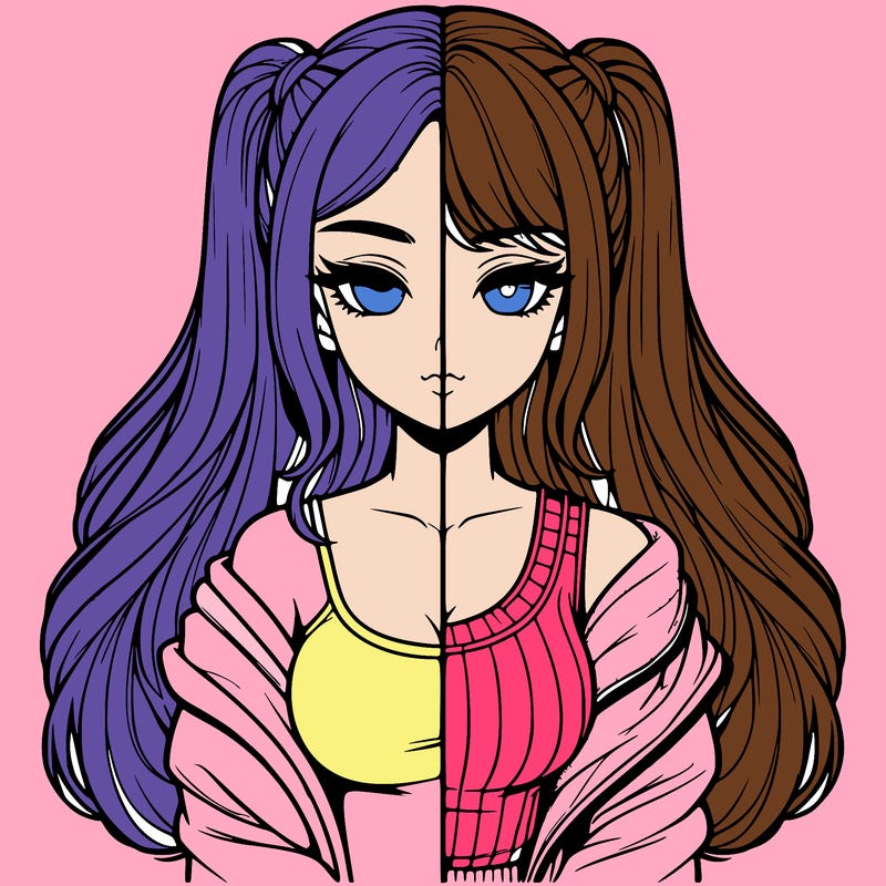 realistic girl split