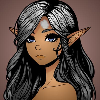 elf girl realistic dark fantasy
