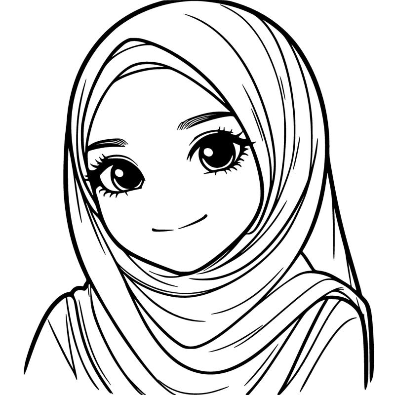 a realistic gorl with an hijab