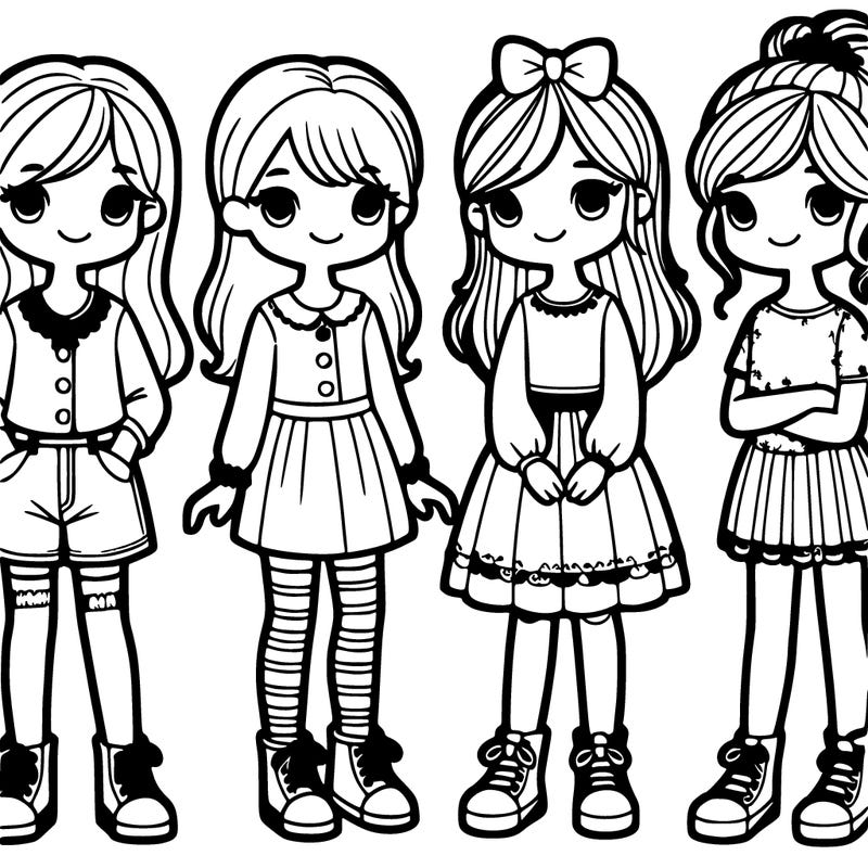 girls standing together