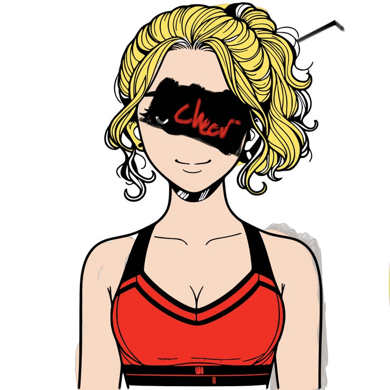 realistic  girl in sports bra