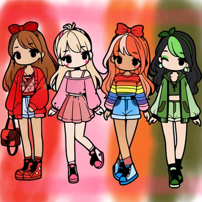 girls in cute outfits