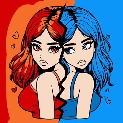 realistic girl split