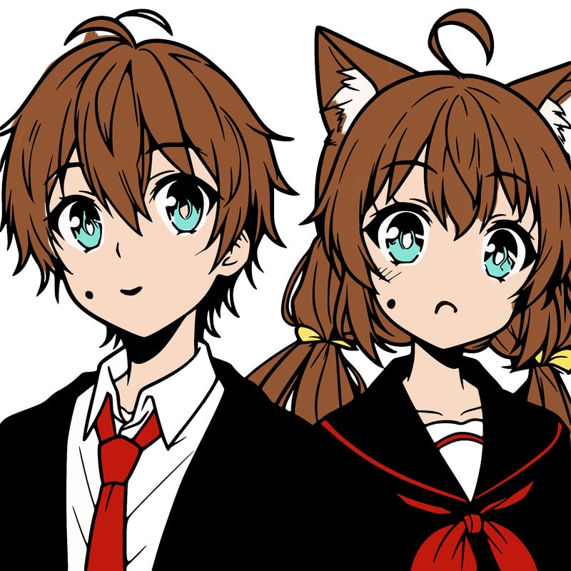 anime boy and girl