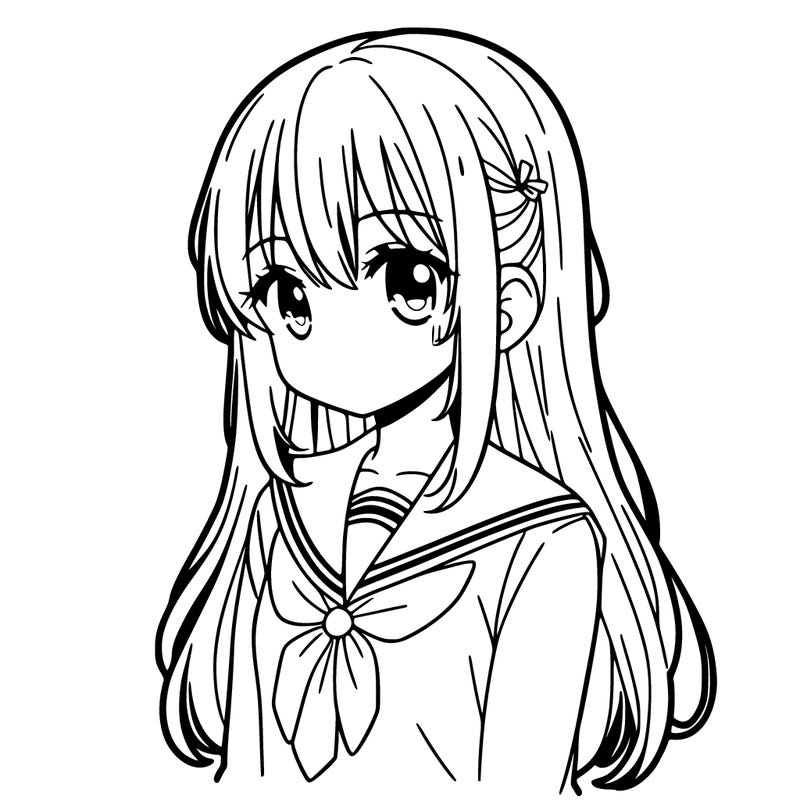 one manga character girl