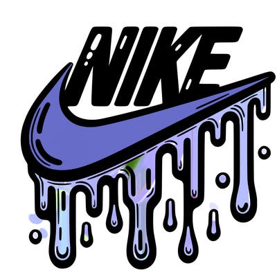 dripping nike logo