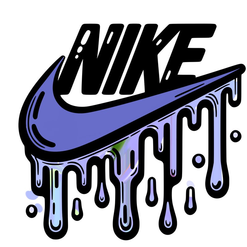 dripping nike logo