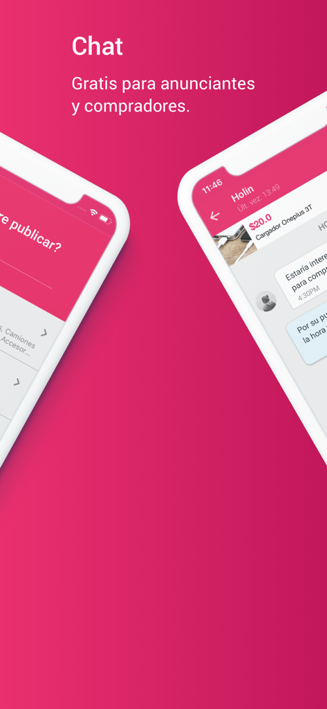 Encuentra24.com - Encuentra24 모바일 앱 채팅 인터페이스, 구매자 및 판매자용