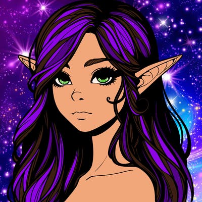 elf girl realistic dark fantasy