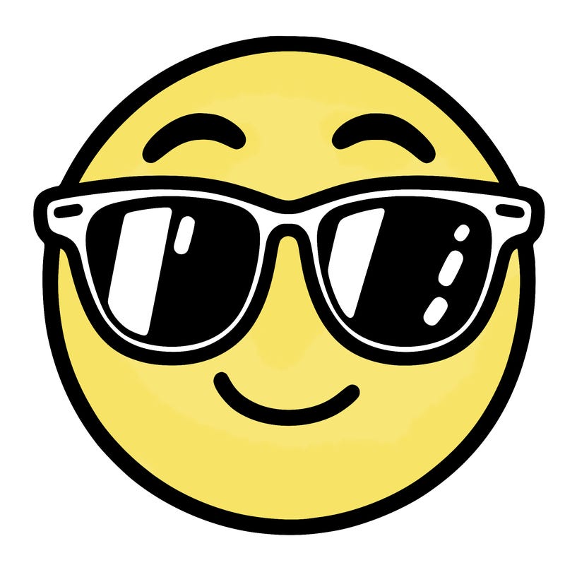 emoji with sunglasses