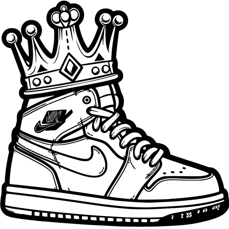 nike air jordan with crown on top