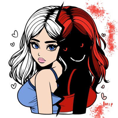 realistic girl split