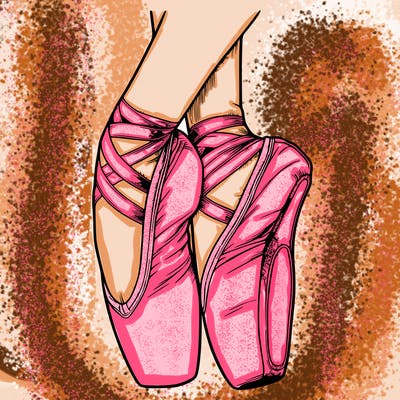 realistic point shoes ballet
