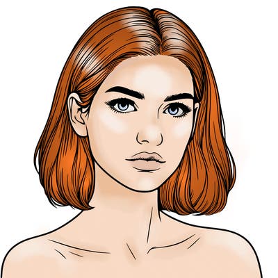 realistic portrait of woman