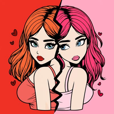 realistic girl split