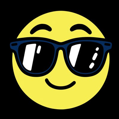 emoji with sunglasses
