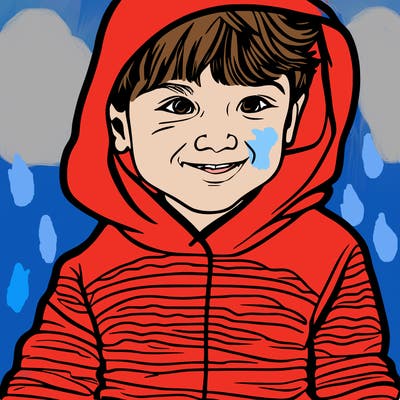 little boy in a hoodie