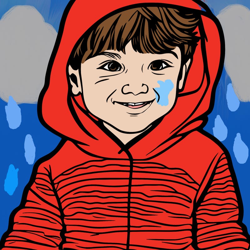 little boy in a hoodie