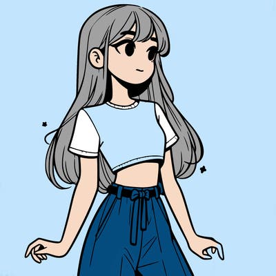 girl in a cute crop top