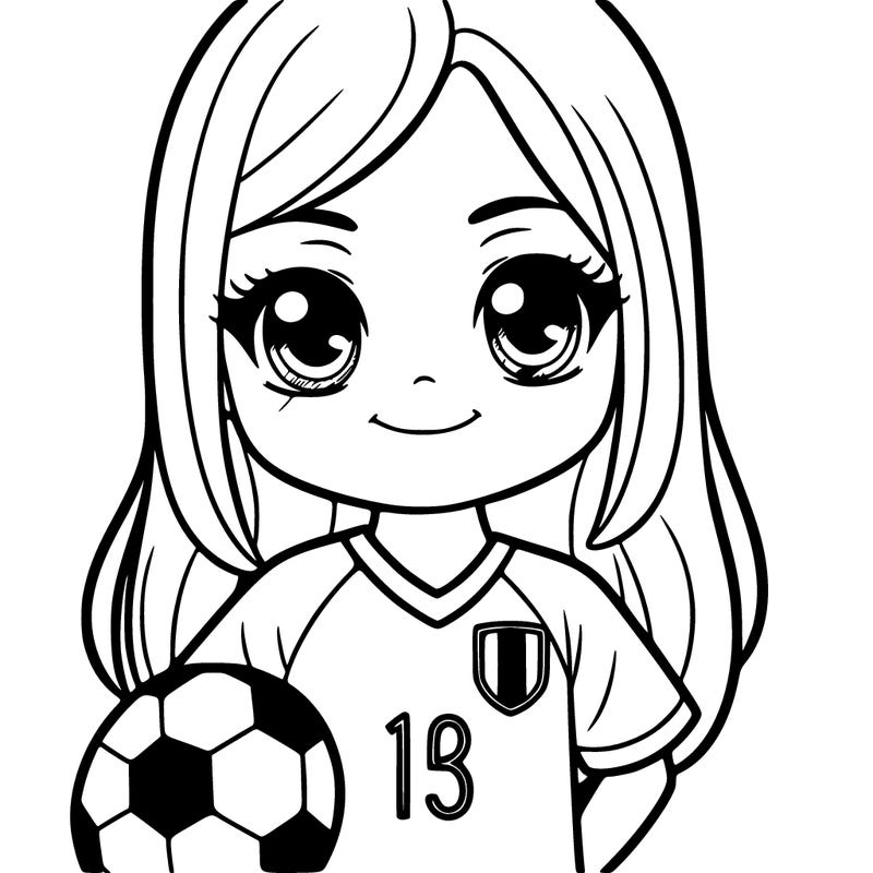 a girl wearing a soccer jersey