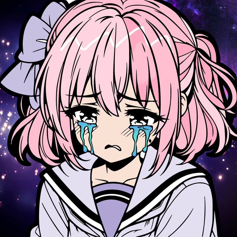 anime girl crying