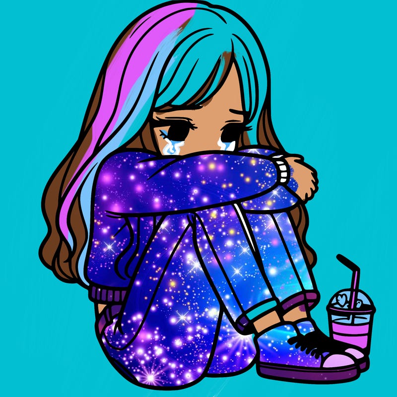 a girl  after a breakup