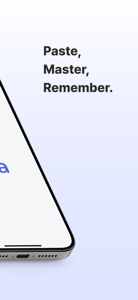 Flica - AI Flashcards - Écran de l'application Flica montrant le slogan Coller Maîtriser Se Souvenir