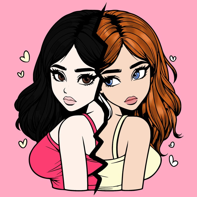 realistic girl split