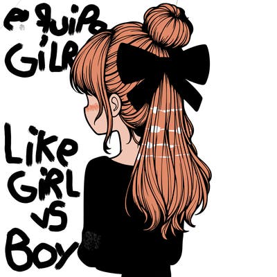 realistic girl  with hip length hair a bun and a big bow on the back of head