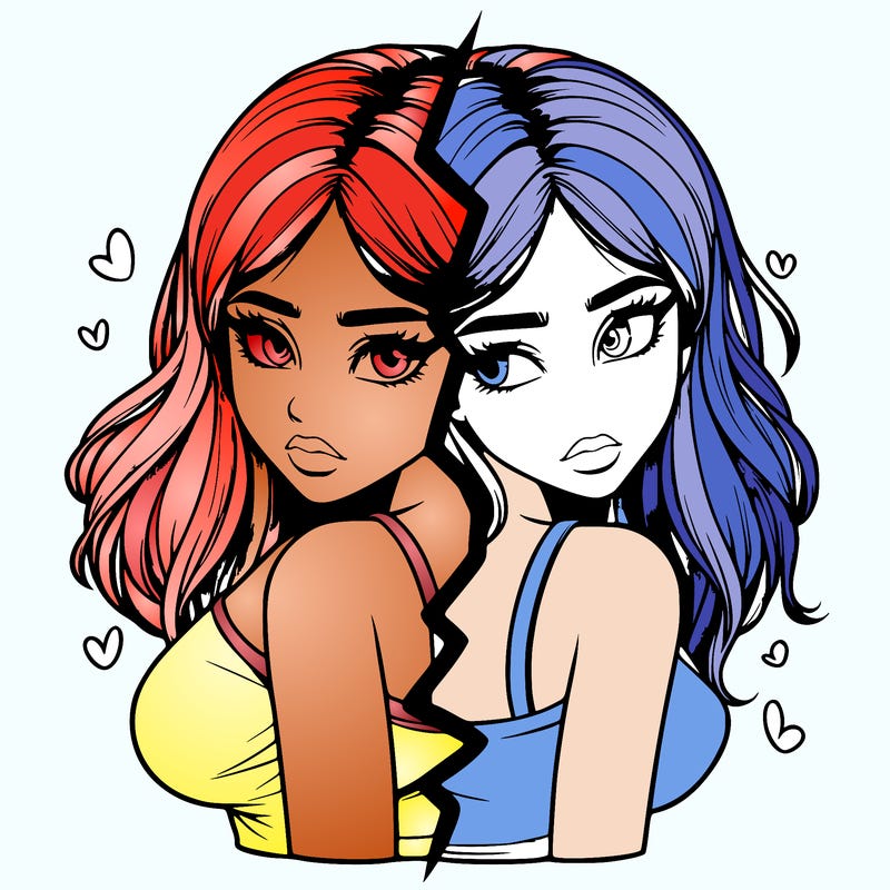 realistic girl split