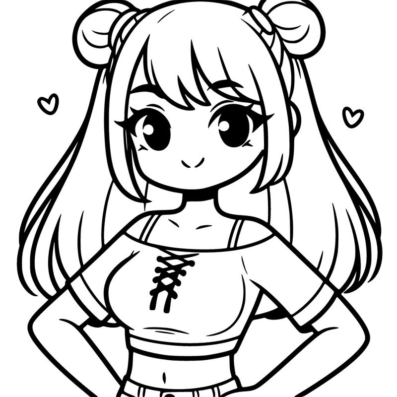 girl with cute crop top