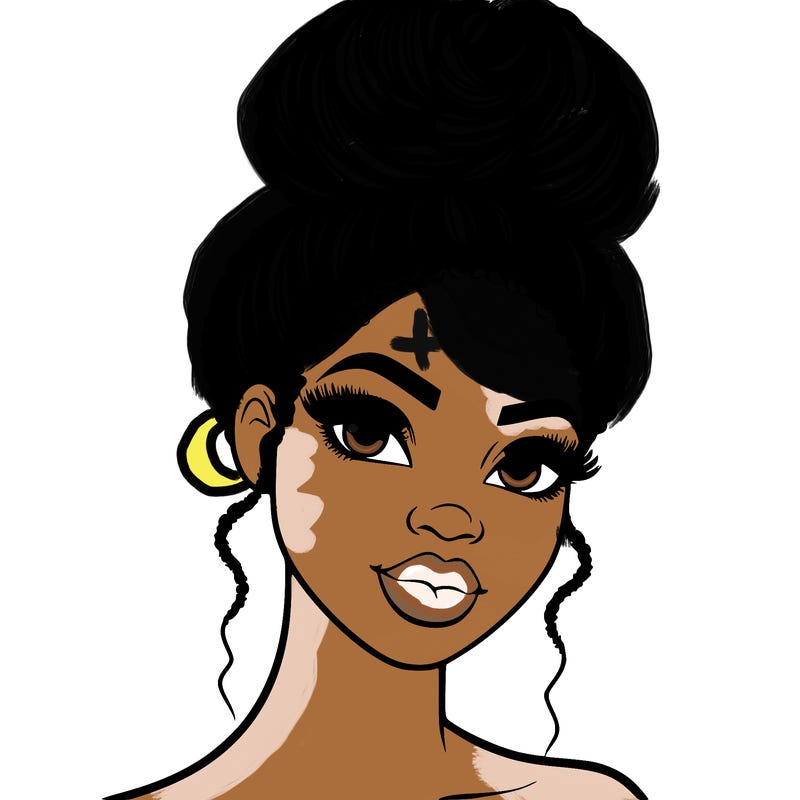 beautiful black woman with an up do hairstyle