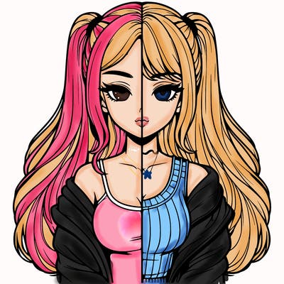 realistic girl split