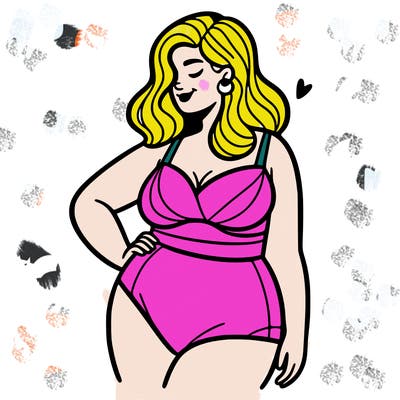 plus size woman bathing suit
