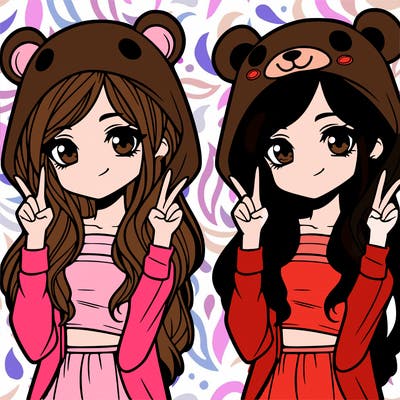 teen girl in animal costume