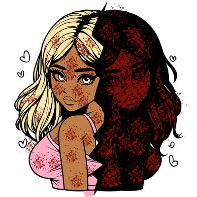 realistic girl split