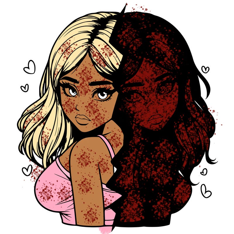 realistic girl split