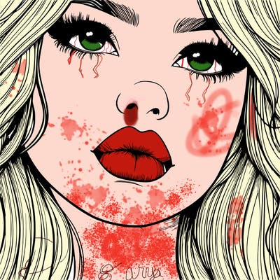 really realistic girl with lips