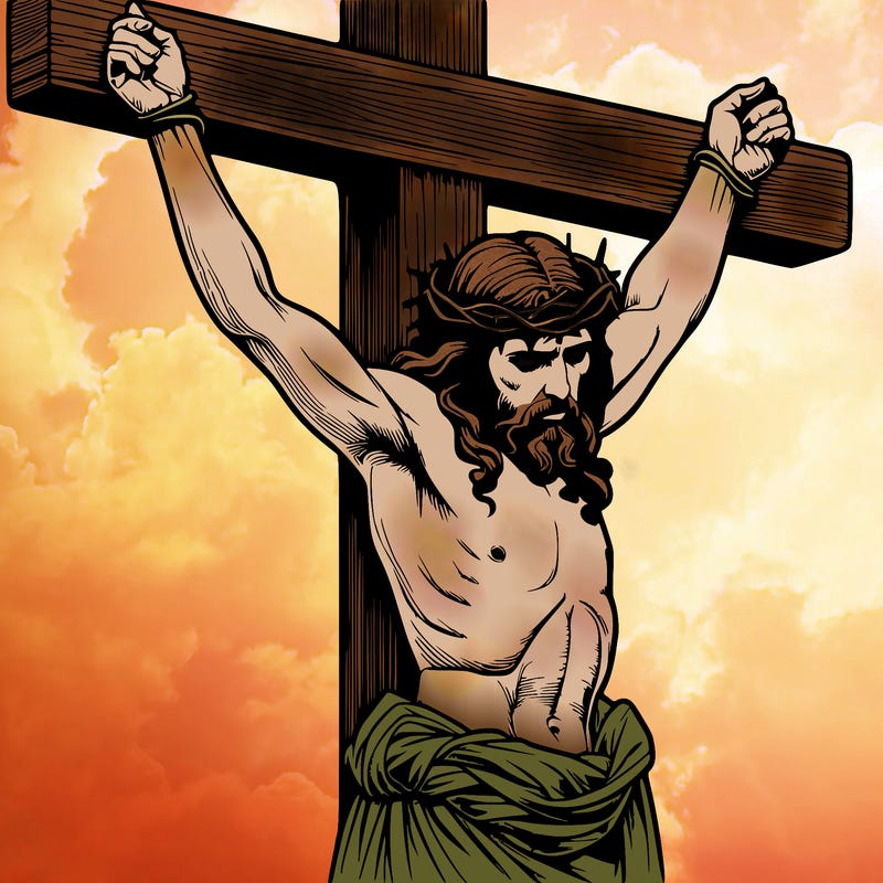 jesus realistic on the cross