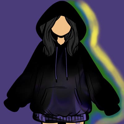 girl in oversized hoodie