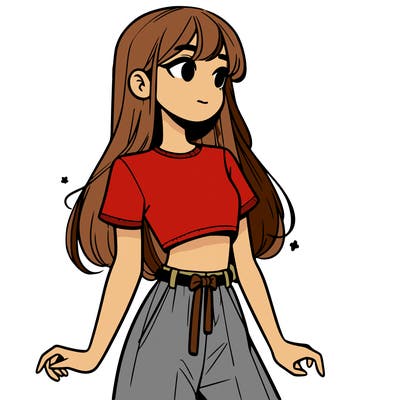 girl in a cute crop top