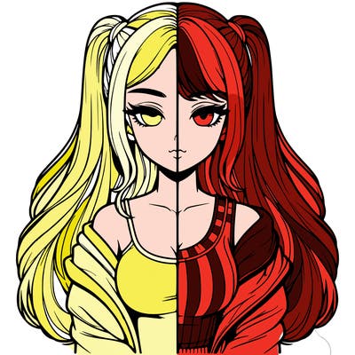 realistic girl split