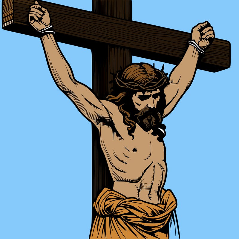 jesus realistic on the cross
