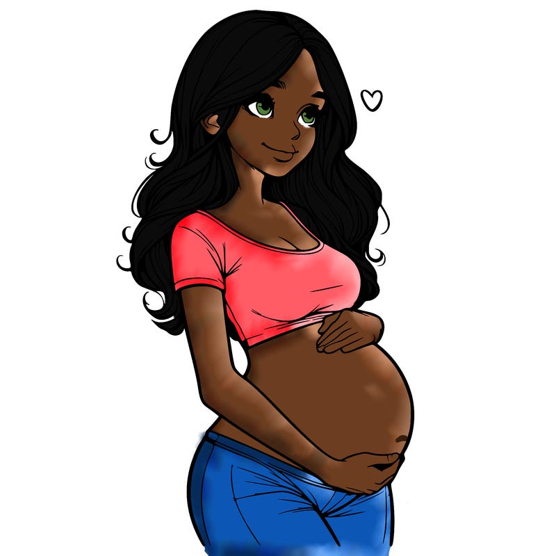realistic pregnant girl