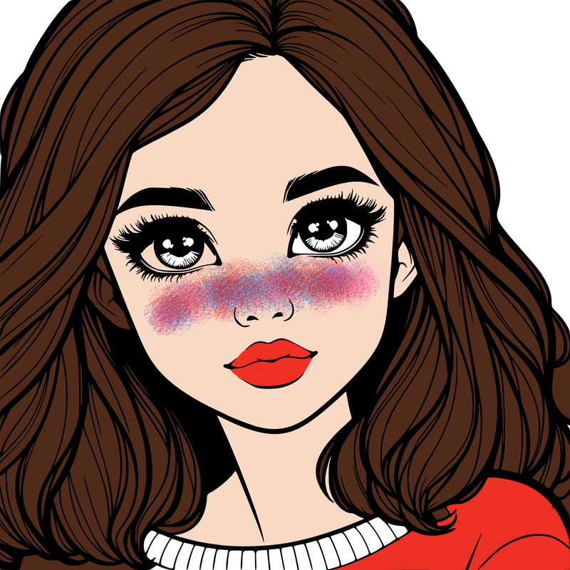 realistic girl whith cute eyes
