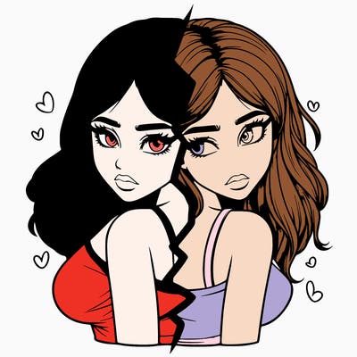 realistic girl split