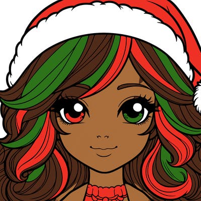 realistic christmas girl