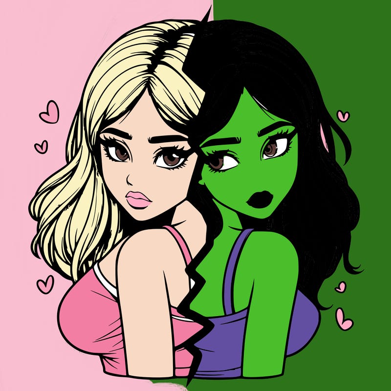 realistic girl split