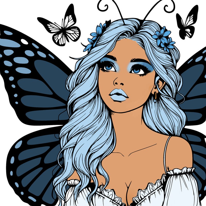 butterfly fairy realistic girl